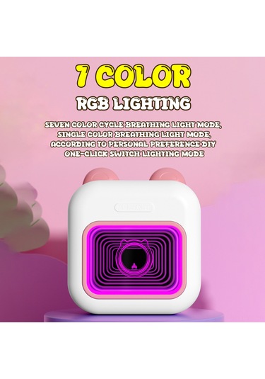 Yunboo M10 Mini Termal Yazıcı - 200dpi, Bluetooth 5.1, 7 Renk Led, 1200mah Pil, 57x25mm Kağıt, Pembe 1 Adet Kağıtlı