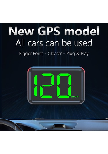 Maiyame X1 Araç Gps Gösterge Paneli - Yeşil Metin Mph, 3 İnç Büyük Ekran, Hız Tespiti, Plug & Play