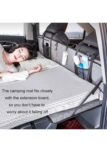 Sones Tesla İçin Araba Kamp Yatağı Katlanır Tahta Suv Arka Sıra Uzatma Kartı, Renk: Gri