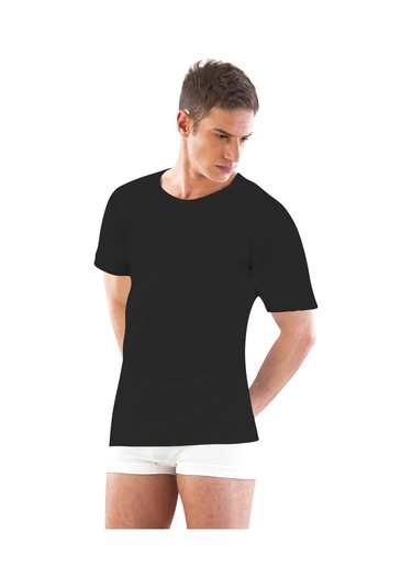 Siyah Mı Emay 12350 R Yarım Kol Erkek Atlet Siyah