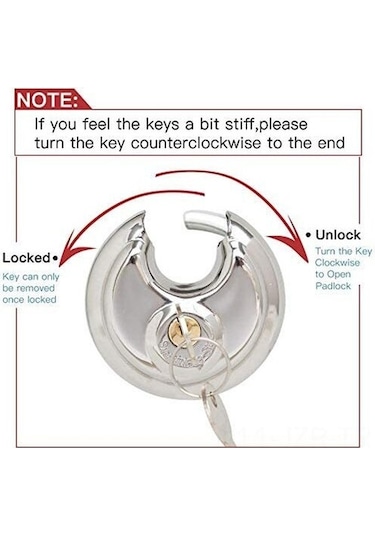 Jokmae 4'lü Dayanıklı Kilit Seti + 8 Anahtar - Paslanmaz Çelik