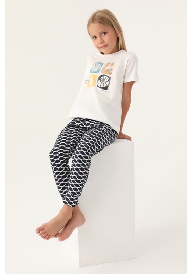 Arnetta Sea Shell Krem Kız Çocuk Pijama Takımı 5274-42708 Krem