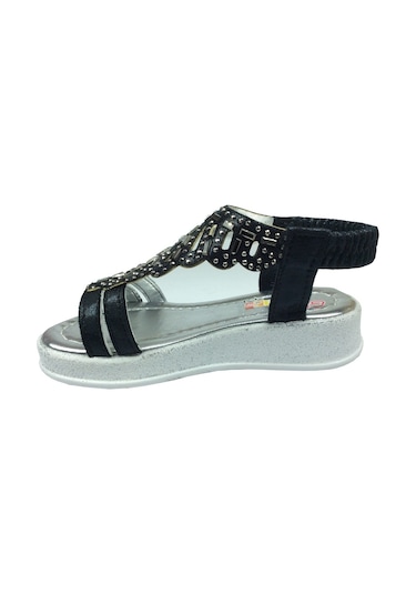 Ortopedikal Grafen Kiz Çocuk Sandalet Taşli Topuklu Abiye (355971676) Siyah