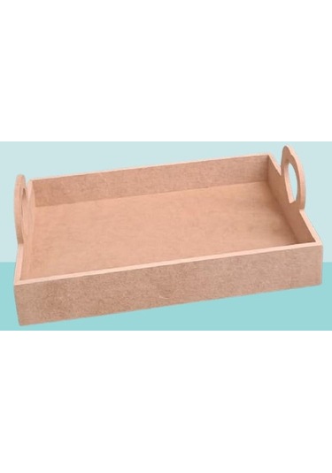 Hobi Adn 90367 Model Tepsi Kalplı Ahşap Mdf Ham El Yapım