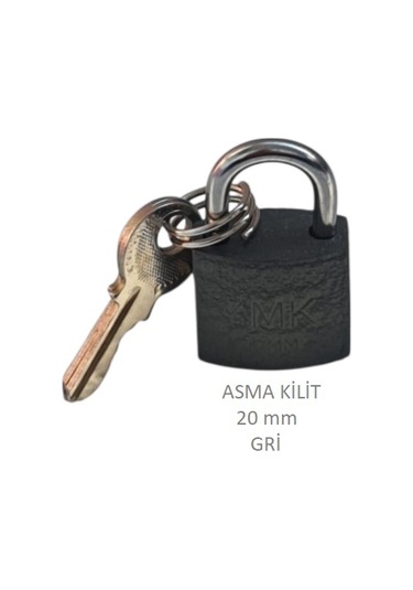 Adilon Asma Kilit, 20 Mm Gri
