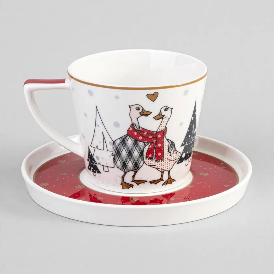 Lefard 250 Ml Çay Takımı "family Farm" Porselen Hediyelik Set 269941494 Beyaz