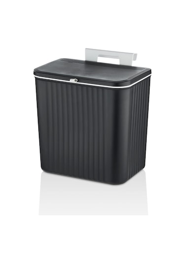 Origa 15 Lt Mutfak Tezgah Üstü Ve Dolap Askılı Çöp Kovası Siyah