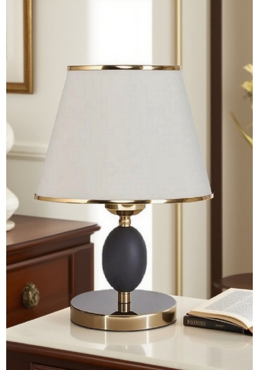 Beyaz Şapkalı Yumurta Gövde Masa Lambası Gece Lambası Dekoratif Abajur Beyaz