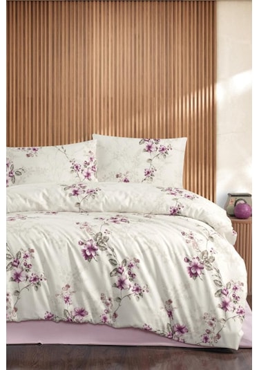 Eva 6 Parça Comforter Çeyiz Seti Mürdüm Mürdüm