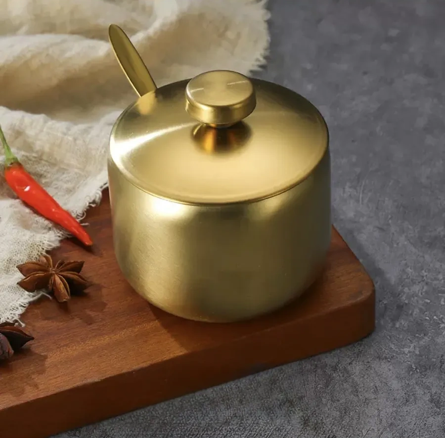 Kitchen & Home. Kapa Ve Kaşık İle Metal Şekerlik 376520106 Altın Rengi