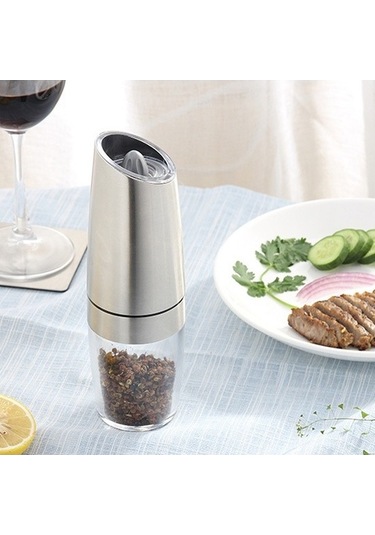 Ulzyvf Pilli Baharat Değirmeni - Otomatik Led Aydınlatmalı, Ayarlanabilir Elektrikli Tuz & Karabiber Öğütücü Diğer