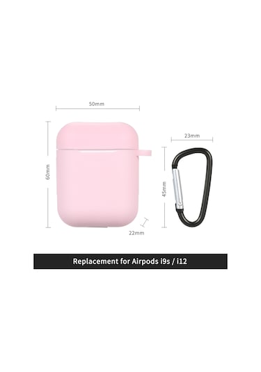 Honmex I-12 Kablosuz Kulaklık Koruması Silikon Kapak, Çift Uçlu Kanca İle, Nane Yeşili, Evrensel Uyumlu Yeşil