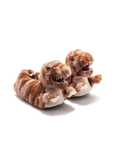 Twigy Trek Çocuk Hayvanlı Panduf Kahverengi 30/37 EE0568 Kahverengi