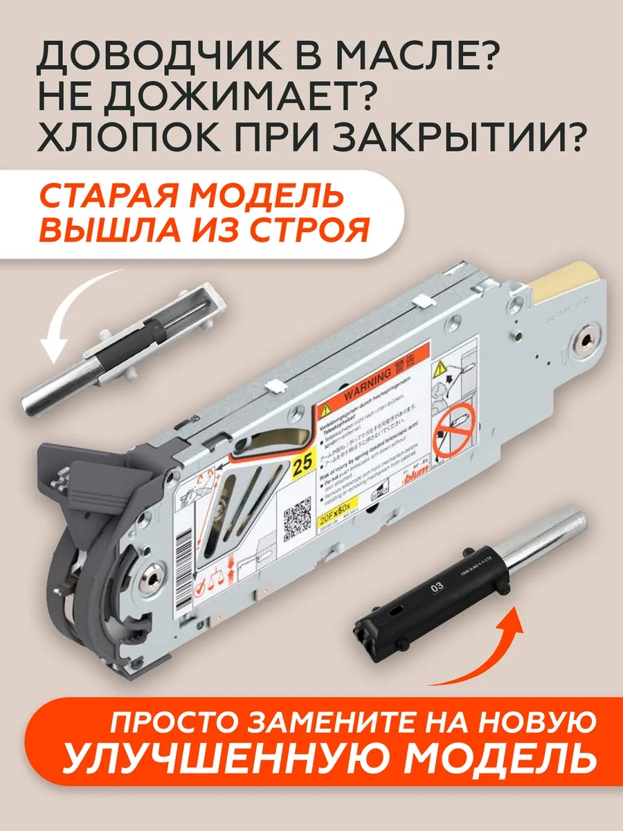 Ikea Blum Blumotıon 03 Mobilya Amortisörlü Yumuşak Kapanma Sistemi, 2 Adet 438975979 Koyu Gri