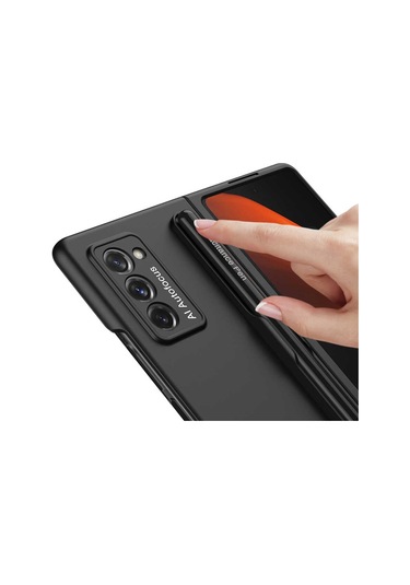 Samsung Uyumlu Galaxy Z Fold 2 Kılıf Zore Espen Kılıf Siyah