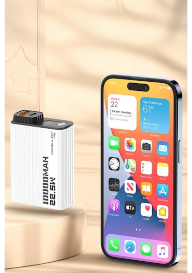 A40q 10.000 Mah Pd 20w Mini Powerbank - Siyah-beyaz