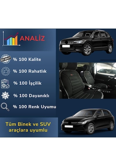 Space Oto Koltuk Minderi, Ford Araçlara Uyumlu 2'li Set Özel Tasarım Minder Premium 001