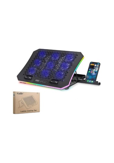 Hadron Dcxa19 Notebook Soğutucu 9-fan + Telefon Standı 14-18 Rgb Siyah