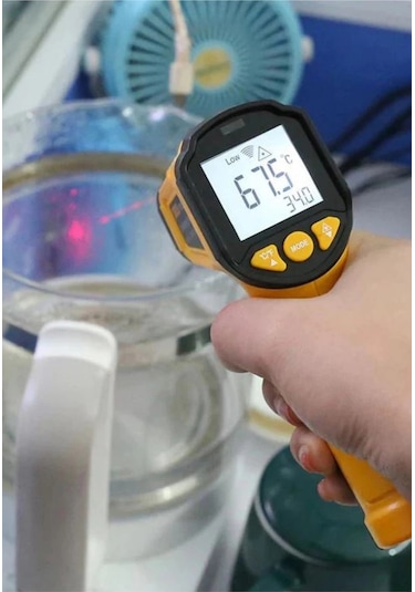 Lazer Odaklı Kızılötesi -50/+600 C Endüstriyel Katı-sıvı Sıcaklık Ölçer İnfrared Termometre