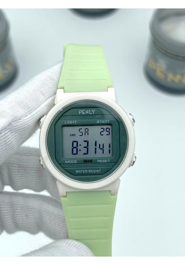 Penly Su Geçirmez Dijital Çocuk Kol Saati 219 Model Yeşil +4 Renk Kronometre-alarmlı 5atm