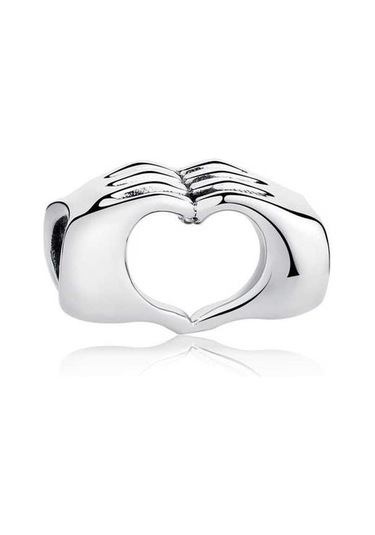 Fastbuy Diy Bilezik Boncuk El Ele Tutan Kalpten Kalbe S925 Ayar Gümüş Boncuk Çok Renkli Takı Çok Renkli