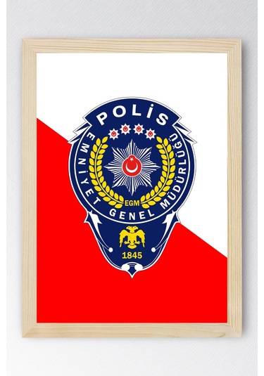 Polis Arması Logo Çerçeveli Tablo