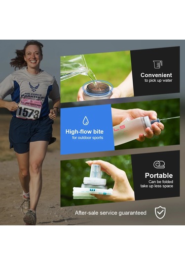 Wrels Su Şişesi Katlanır Yumuşak Şişe Spor Katlanabilir Koşu Kamp Yürüyüş Red 500ml Red 500ml