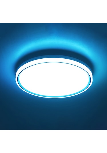 Akıllı Plafonyer Akıllı Tavan Lambası Yuvarlak Uzaktan Kumanda Çok Renkli