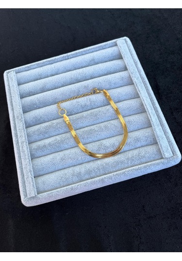 Altın Renk Unisex 4mm İtalyan Bileklik Vip Kararmaz Solmaz Erkek Çelik Bileklik Gold