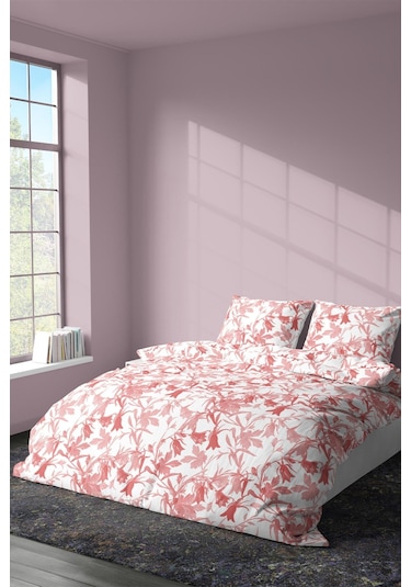 Zeynep Tekstil Diana Pamuklu Çift Kişilik Çarşafsız Nevresim Seti Nevresim ve Yastık Kılıfı Kırmızı