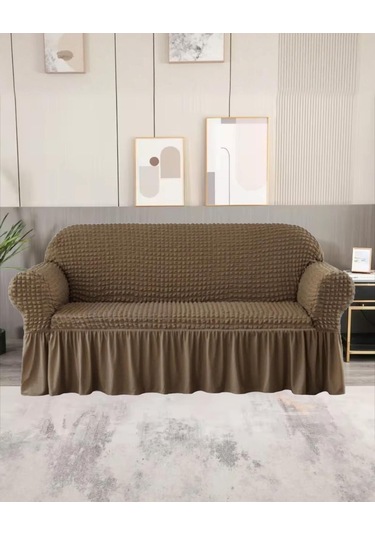 StarMall  Bürümcük Koltuk Örtüsü Kanepe Örtüsü 3lü Bir Adet A.kahve