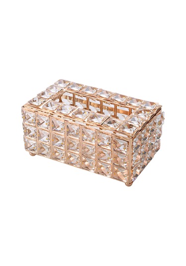 Gajeena Gümüş Pembe Kristal Cam Mendil Kutusu, Flip Kapaklı Ev Ofis Dekorasyonlu, Kolay Mendil Değiştirme, Dayanıklı Ve Şık Tasarım