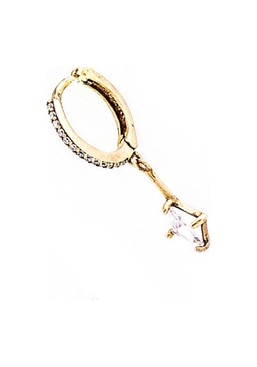 Masaliko Sallantılı Gümüş Küpe Sb782, 925 Ayar Gümüş - Çift / Altın Altın