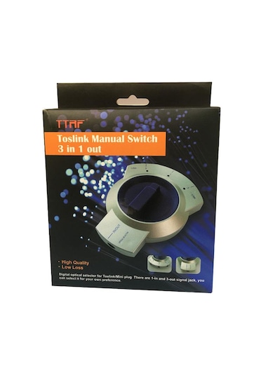 Toslink manuel switch manuel anahtarlı in/out optik switch