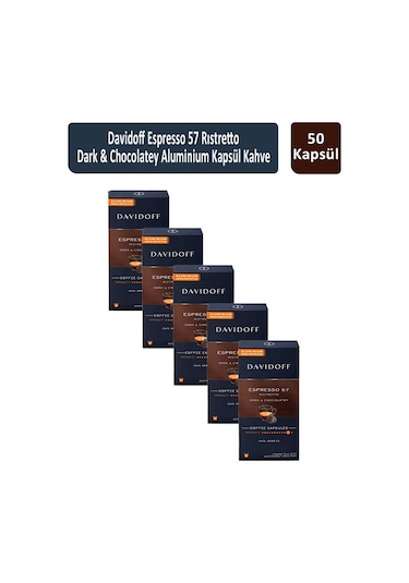 Davidoff Espresso 57 Ristretto Dark & Chocolatey Kapsül Kahve 5 x 10'lu