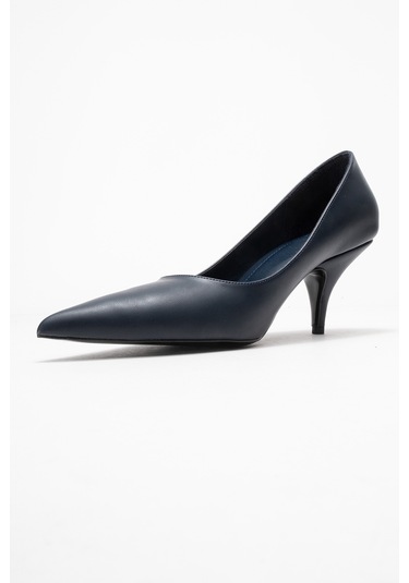 Marcus Lacivert Cilt Kadın Topuklu Ayakkabı Lacivert Cilt