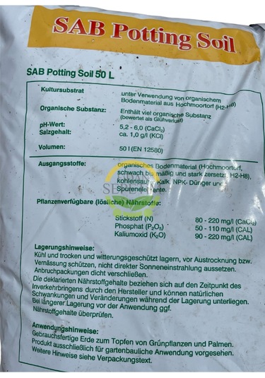 Gartengold Sab Saksı Torfu 50 Litre Ithal