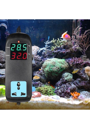 Springsun Mh2000 Dijital Sıcaklık Kontrol Cihazı, -40 C/+120 C Aralığı, 0.1 C Hassasiyet, 10a, 90-250v, Sokağı İçeren Sera/akvaryum/su Deposu Kontrolü