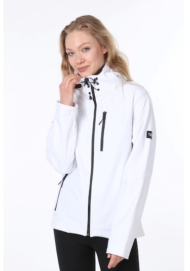 Ghassy Co.Kadın Su Rüzgar Geçirmez Softshell Mavi Spor Mont 500518795