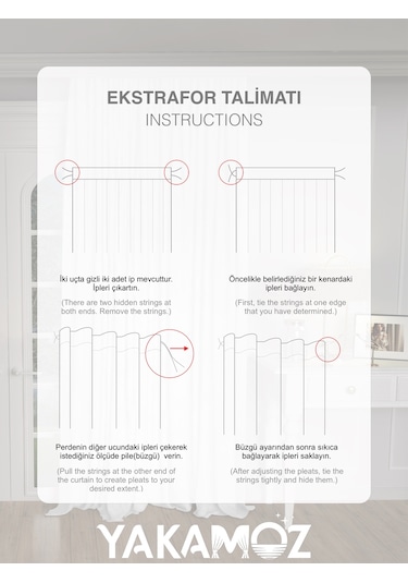 Yakamoz Kadife Görünüm Ekru Ada Fon Perde Ekstraforlu Velvet Touch Serisi Ekru