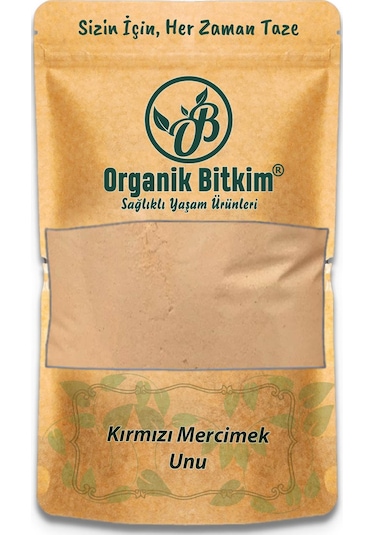 Organik Bitkim Mercimek Unu (Kırmızı Mercimek Un) 500 G
