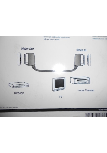 Philips Uyumlu Swv4543W Scart Scart 3 Metre Altin Uçlu Kablo