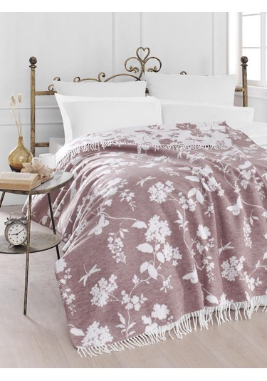 Pamuklu Tv Diz Battaniyesi Bahar Mürdüm