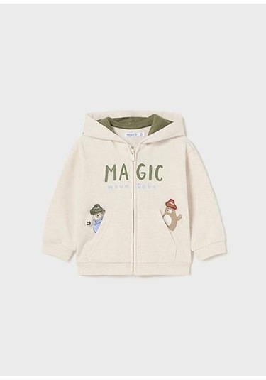 Mayoral Erkek Bebek Kapşonlu Hırka 02475 Ecru