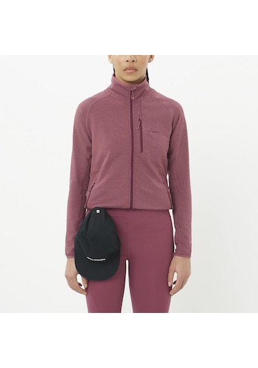 Salomon Essentıal Lıghtwarm Kadın Tam Fermuar Polar Nocturne Lc2647700 Pembe