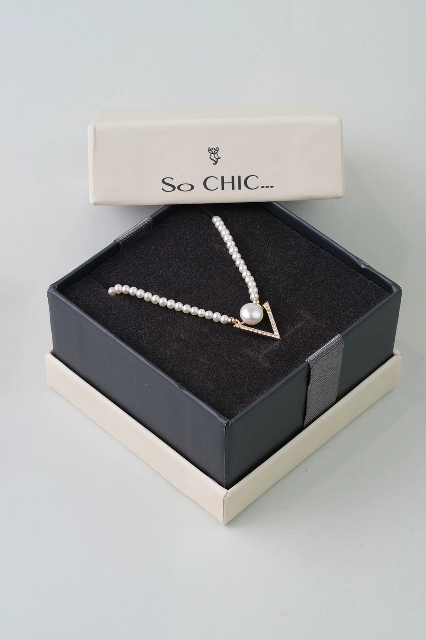 Diamond Collection 14 K Sarı Altın 0.19 Karat Pırlanta Doğal İnci Kolye