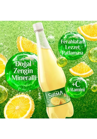 Sırma C Vitaminli Limon Aromalı Doğal Maden Suyu 1 Lt X 6 Adet