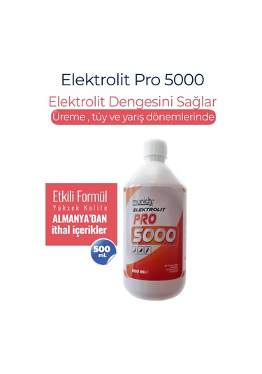 Kanatlı Hayvanlar İçin Elektrolit Pro 5000 500ml