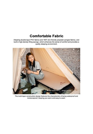 Bloomnest Bağlanabilir Ultra Hafif Şişme Kamp Yatak Pedi, Taşınabilir Seyahat Matı Çadır Trekking İçin Çok Renkli Farklı Renk Desenli Çok Renkli