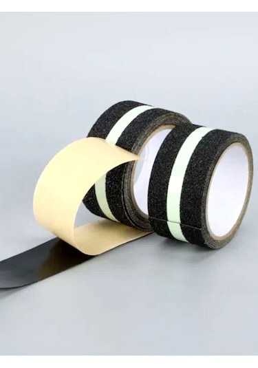 Fosforlu Kaydırmaz Bant 5cmX25mt  Yeşil Reflektif Merdiven Kaymaz